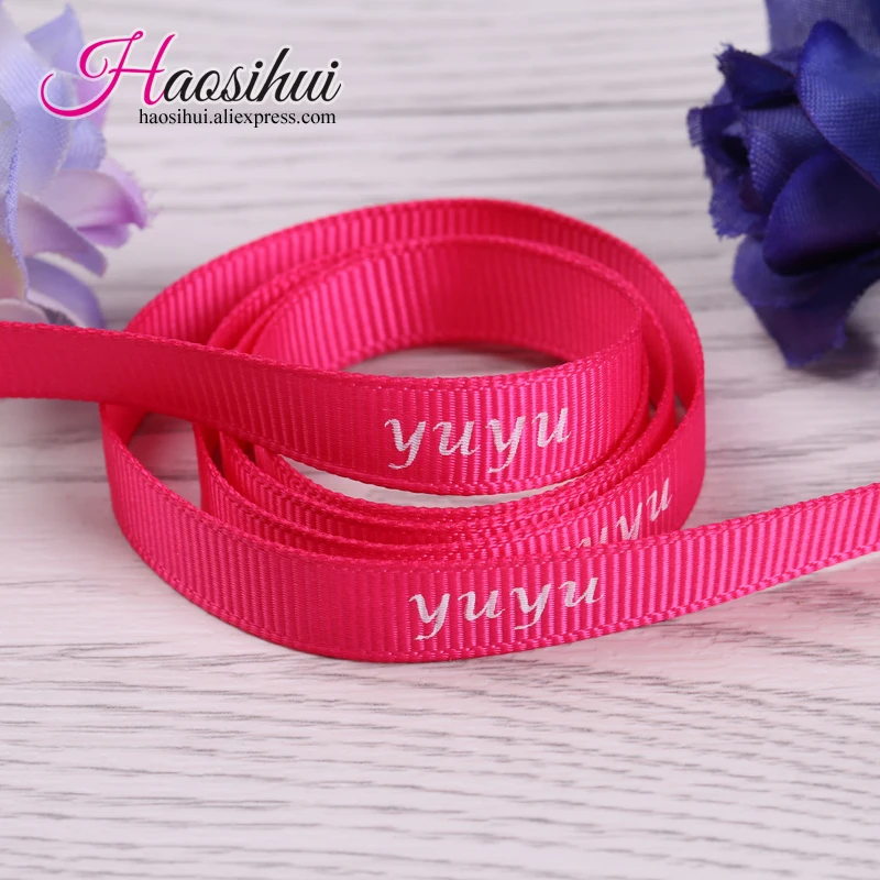 HAOSIHUI бесплатный дизайн 1/4 ''(6 мм) Корсажная Лента индивидуальный Логотип
