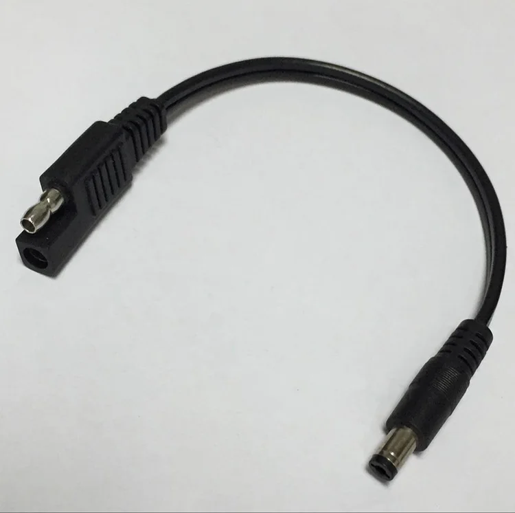 

1 Pcs 0.2m SAE Plug to DC5.5*2.1mm Male Jack 10A/SPT2/18AWG Copper Cord Quick Connector for Automobile Battery Solar Panel Cable