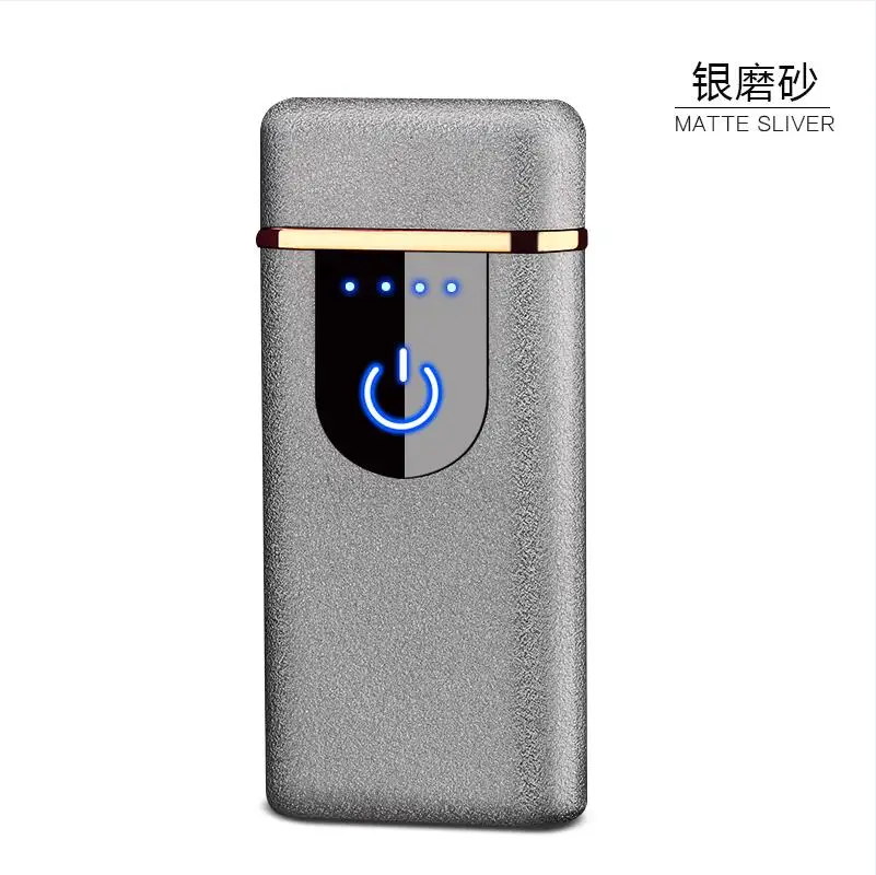 USB зарядка Электронная зажигалка светодиодный сенсорный переключатель