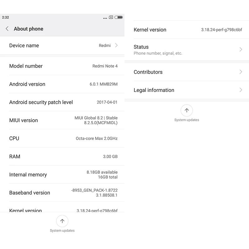 Xiaomi Redmi Note 4x3 ГБ Оперативная память 16 Встроенная мобильного телефона 4 x Snapdragon 625 Octa