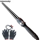 Щипцы для завивки конической формы с одной трубкой, керамические, с покрытием из глазури, электрические щипцы для завивки волос, Общая мощность: 110-240 В