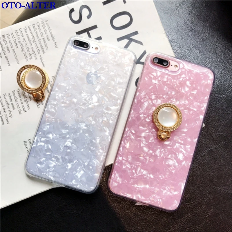 OTO-ALTER luxury marbling TPU case with ring bracket for iphoneX/7/8/7plus/8plus/6/6s/6plus/6splus |
