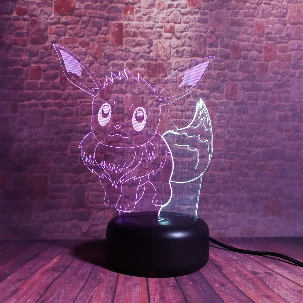 Покемон го 3D фигурка Umbreon Pokeball Bulbasaur Fire Dragon Valor Mystic 7 цветов Изменение ночник детские подарки