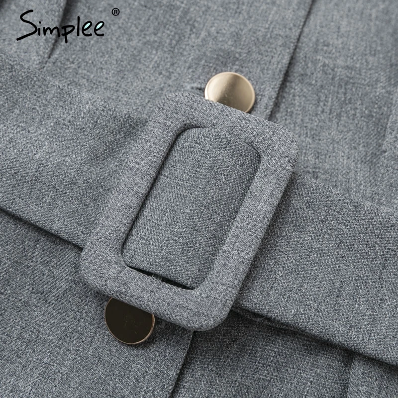 Simplee женский комбинезон солидный офисный ползунки короткий ретро осенний