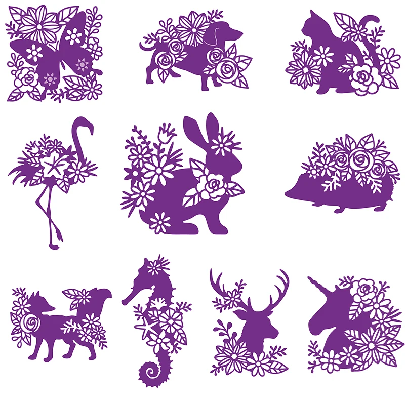 Трафареты для скрапбукинга в виде животных трафареты DIY фотоальбомов бумажных