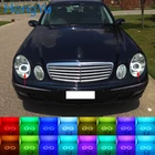 Разноцветные RGB светодиодсветодиодный глаза ангела, кольцевой глаз ореола для Mercedes Benz e class w211 E200 E220 E270 E280 E320 E420 2003-2009, аксессуары
