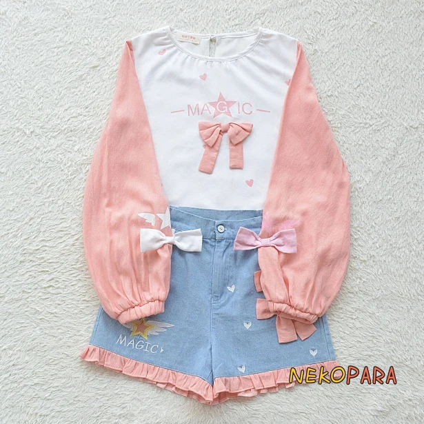 Женский комплект из 2 предметов футболка с длинным рукавом и хлопковые джинсовые