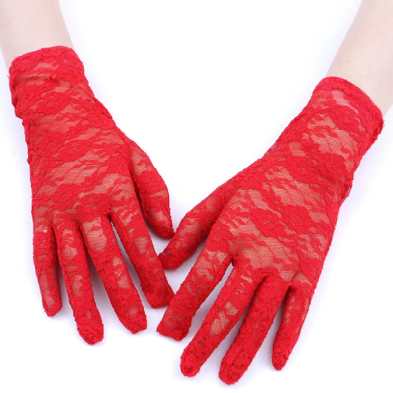 New Arrival Party Sexy Dressy Gloves Women Lady Lace Mittens Accessories Sunscreen Summer Full Finger Girls Fashion | Аксессуары для