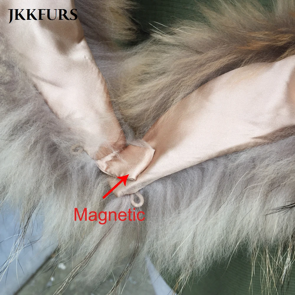 

Women's Magnetic Real Raccoon Fur Big Collar Fashion Style Scarf 90cm / 100cm Winter Neck Warm Thick Fur S7230