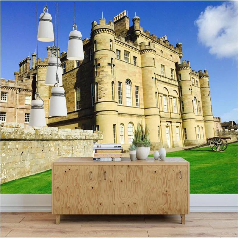 

3d обои beibehang на заказ, Европейский замок, британский замок, настенный бумажный диван, гостиная, спальня, украшение для стен телевизора