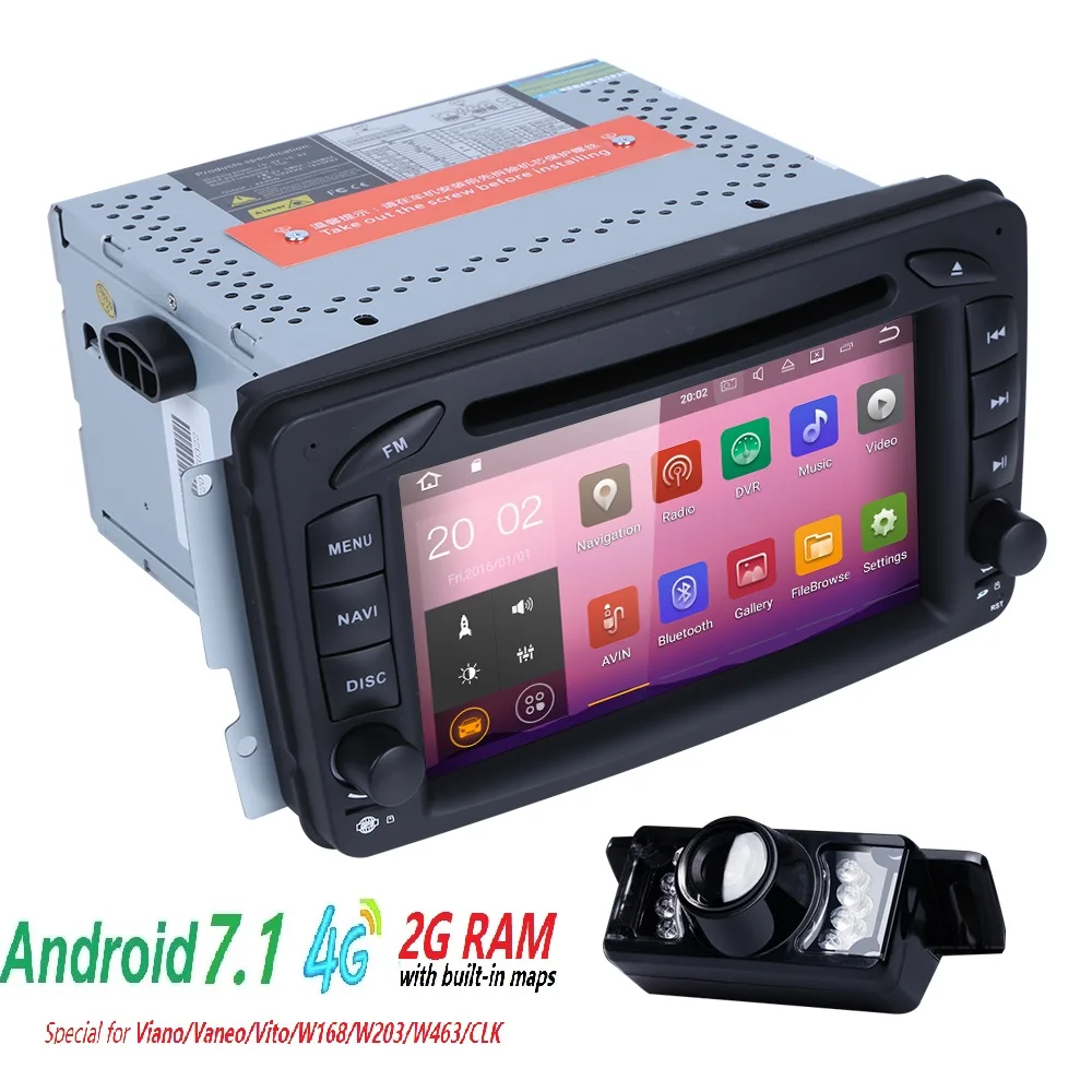 Автомагнитолы 2 din Android 8 0 gps dvd плеер Штатная для Mercedes Benz vito w639 CLK C 209 W203 W168 ML W163 W463viano