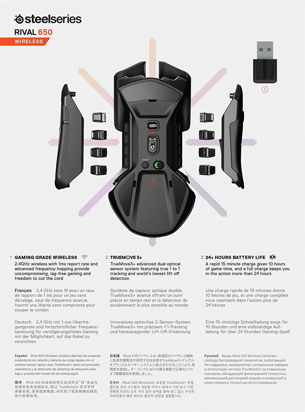 Steelseries Rival 600 игровая мышь TrueMove3+ двойной оптический сенсор RGB взвешиваемая профессиональная FPS мышь