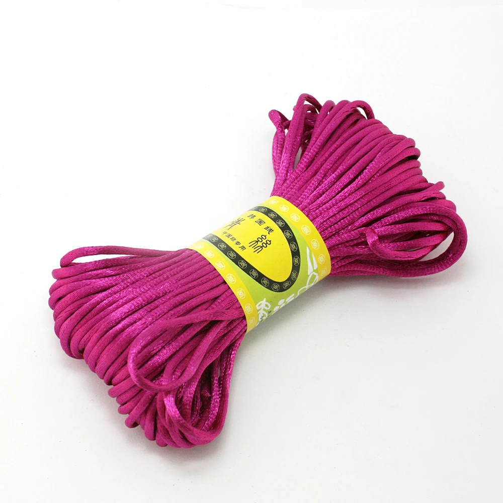 20 метров мягкий атласный шелковый шнур макраме нейлоновый для ювелирных изделий