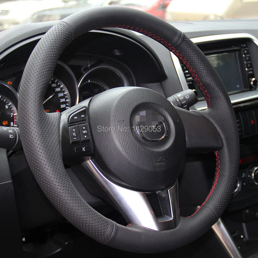 Чехол для Mazda чехлы на руль 3 Axela 6 Atenza сшитые самостоятельно из натуральной кожи