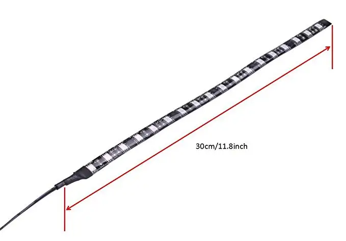 Красный/зеленый/синий/УФ Магнитный Molex 2X светодиодная лента для ПК чехол светильник ing Kit светодиодный компьютерный светильник ing светильник полоса(30 см, 18 светодиодный s, S серия