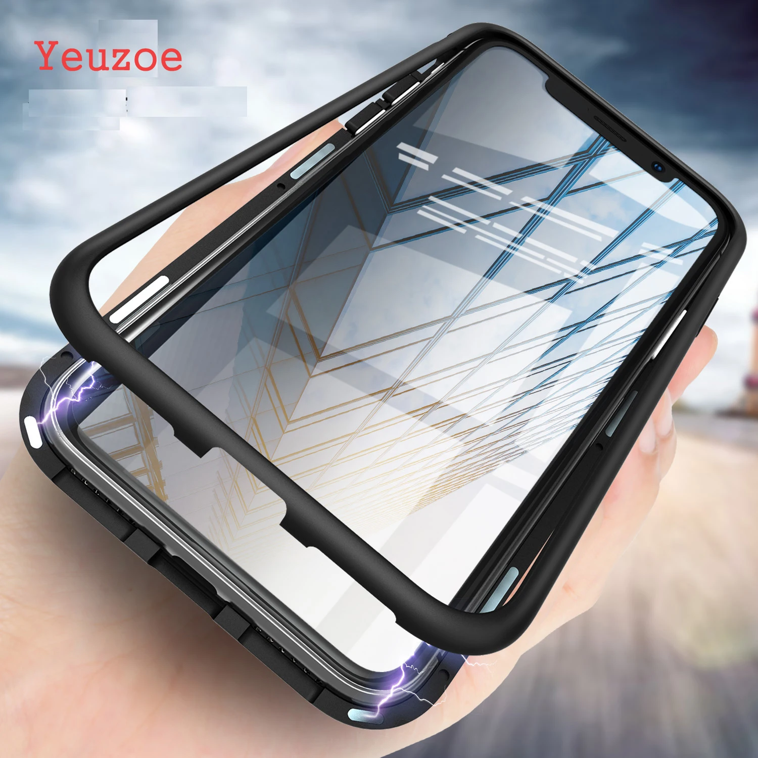 Yeuzoe 360 магнитный адсорбционный чехол для iPhone XR XS MAX X 8 7 6 6s Plus + задний Магнитный