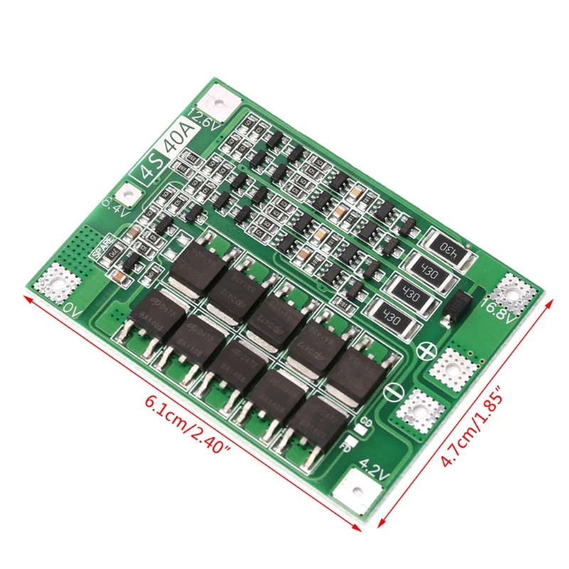 4S 40A 18650 Защитная плата зарядного устройства литий ионной батареи PCB BMS с