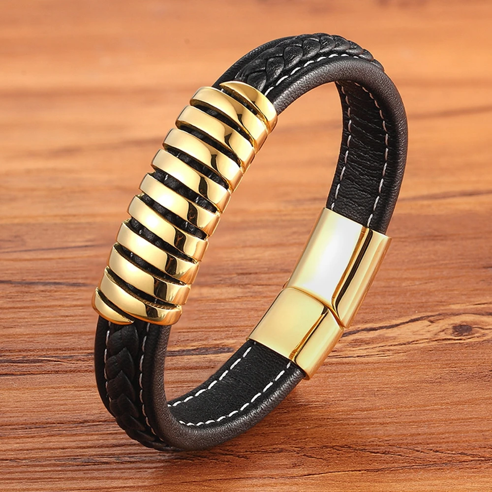 Новое поступление Панк обмотки специальный дизайн золото/сталь нержавеющая