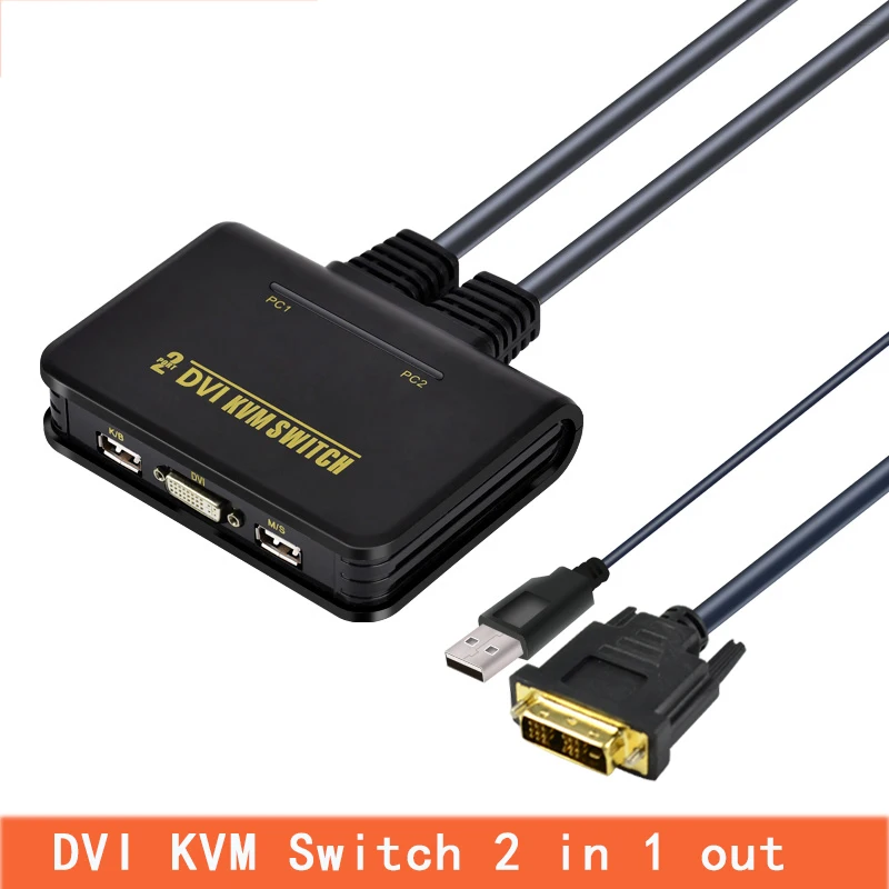 2 порта KVM переключатель DVI USB 0 конвертер аудио видео Kabel Fr монитор компьютер Tastatur