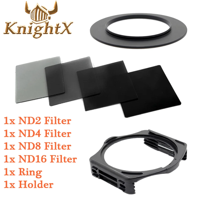 Набор фильтров KnightX ND для держателя Cokin P адаптер Canon Sony Nikon D7100 D5300 D5200 D3300 D3200 D5500 DSLR 52