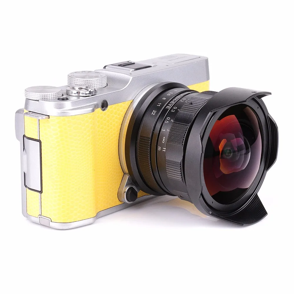 Lightdow 7,5 мм F2.8-F22 объектив рыбий глаз с ручным фиксированным фокусом Для беззеркальных камер sony E mount/FX Molunt/M4/3 Mount