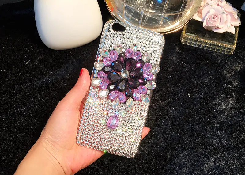 For Samsung Galaxy S5 S6 S7 Edge S8 S9 S10E S10 Plus S20 Ultra Note 5 8 9 10 Lite Full Diamond Cover Phone Big Rhinestone Case |