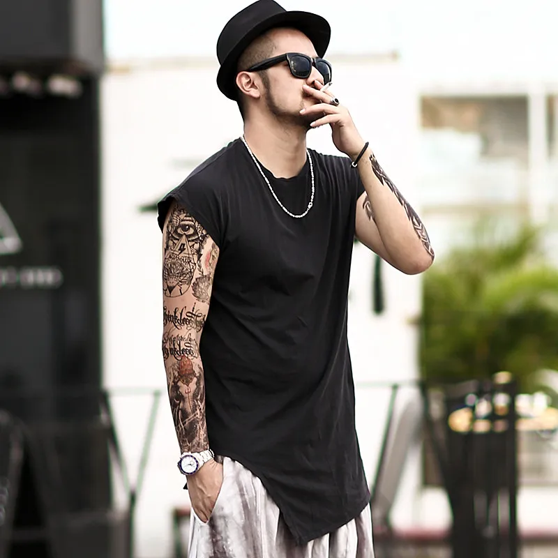 Мужская Повседневная футболка без рукавов летняя брендовая одежда