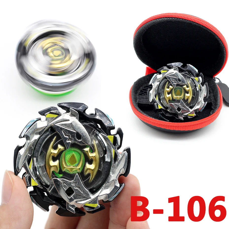 B-106 Золотое издание Toupie Bey Bay Burst игрушка B-122 без пускового устройства и коробки с металлическим сплавом вращается на верхней части арены лезвие детская игрушка - Цвет: B-106