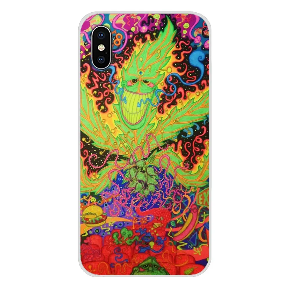 Психоделический художественный постер Ganja Pot Leaf для Xiaomi Mi6 A1 5X 6X Redmi Note 5 5A 4X 4A 4 3 Plus Pro