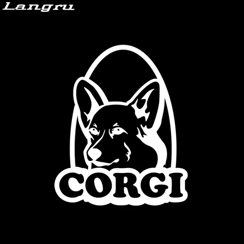 Langru Corgi Наклейка мотоцикл автомобиль наклейка виниловый Декор Стайлинг