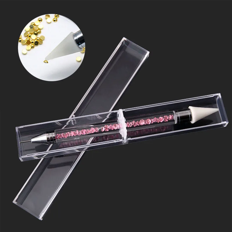 2 полосная двойная Хрустальная Стразы пунктировальный Бур точечная ручка