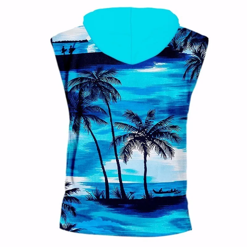 OGKB Толстовка без рукавов Homme модная с круглым вырезом фруктовый 3D жилет принтом