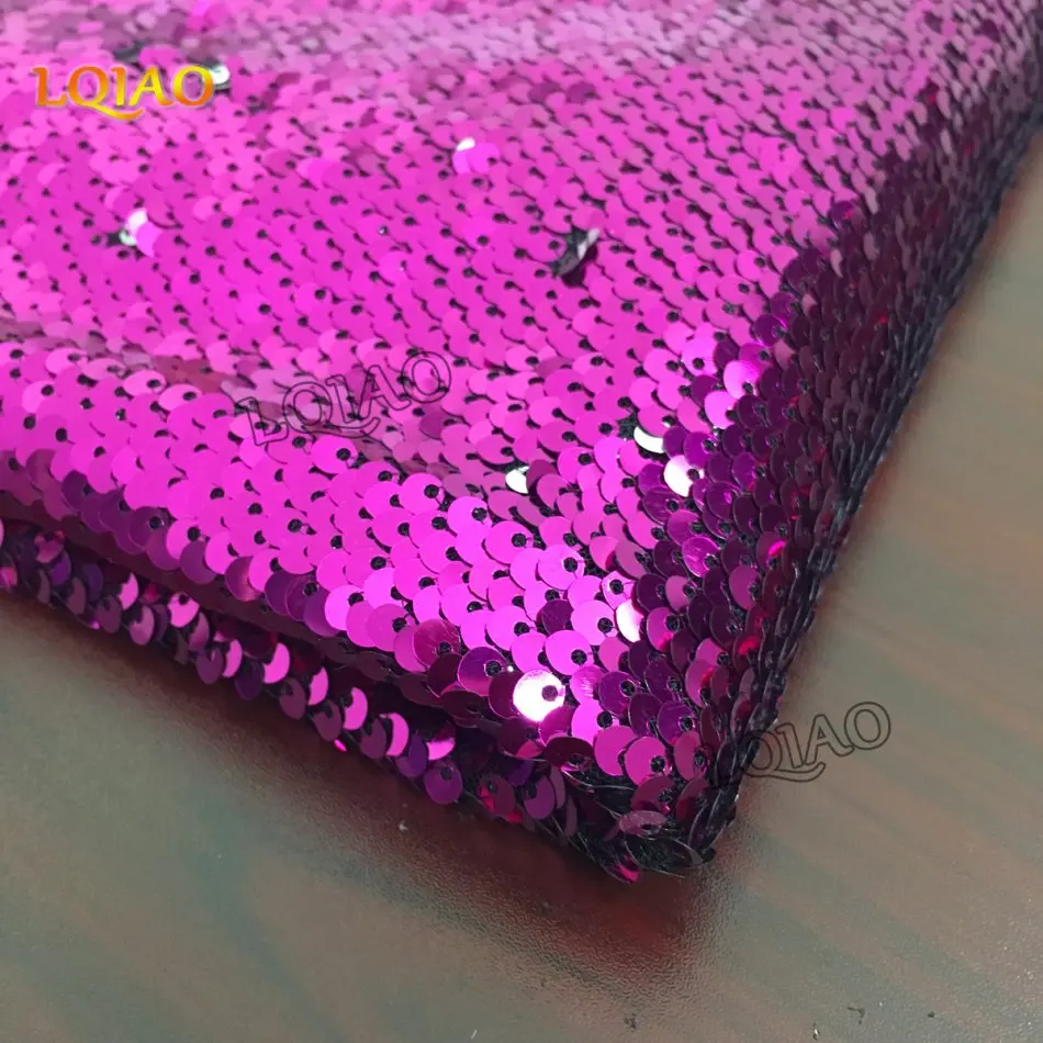 Реверсивный блесток Ткань Русалка Рыба Весы двухсторонней стрейч спандекс для DIY