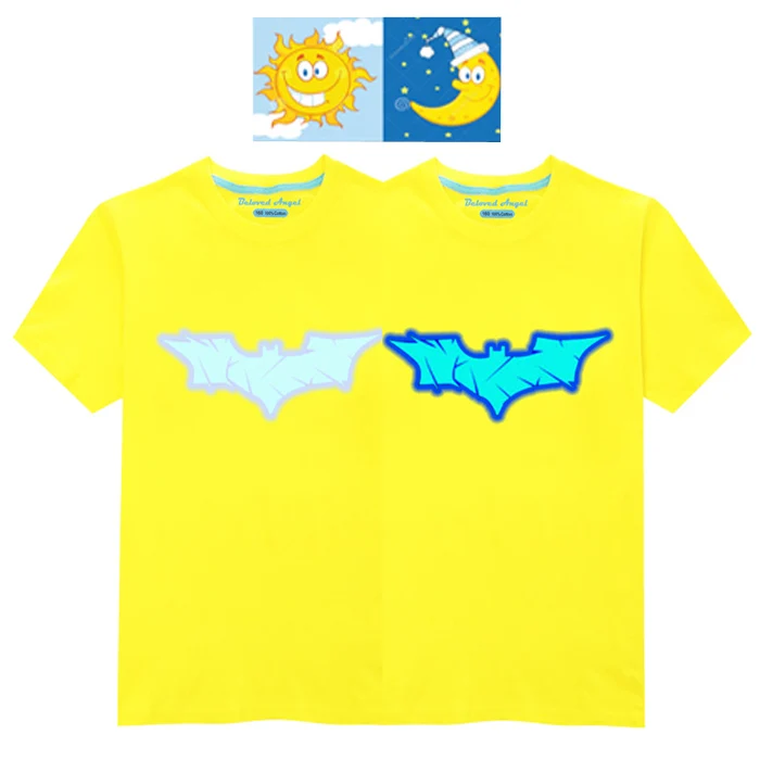 Batman Детская футболка с люминесцентными черепами; детская футболка; Светящиеся в темноте футболки для мальчиков и девочек; летняя одежда; одежда для малышей - Цвет: Batman