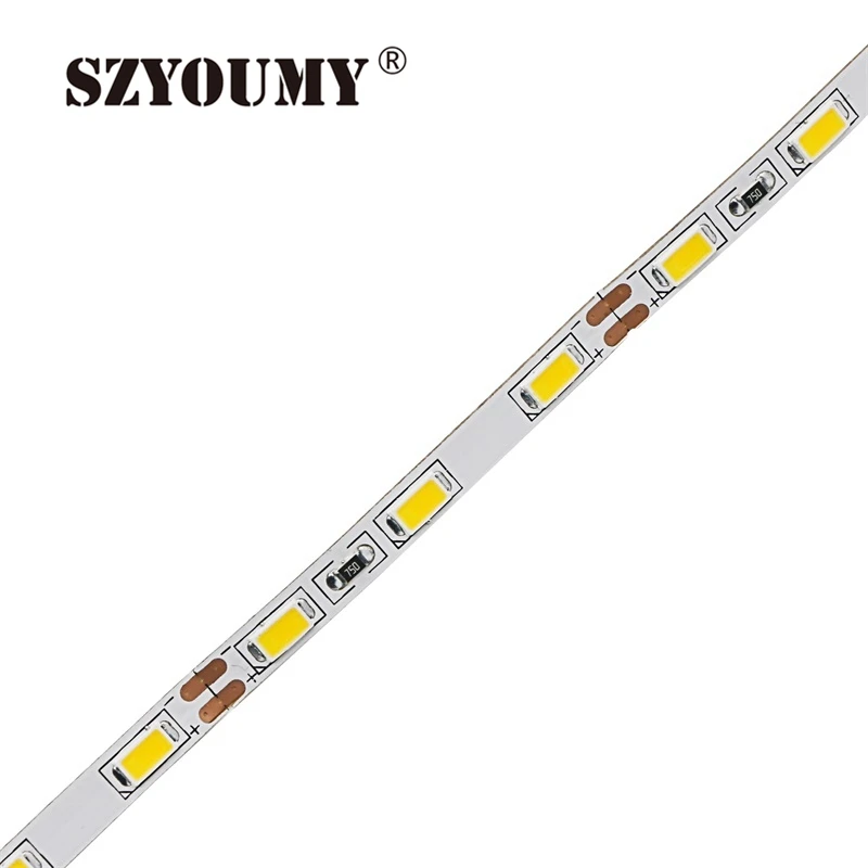 SZYOUMY 5630 DC 12V Fita Светодиодная лента 5M 300LED 5 мм ультра узкая панель не