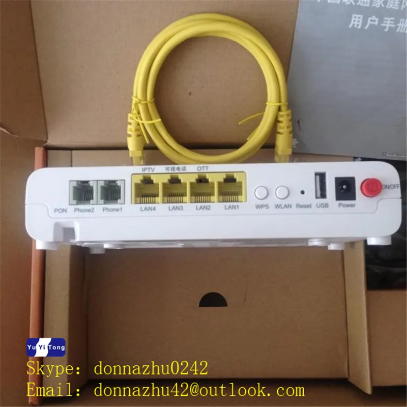 ZTE ZXHN F427 беспроводной ONT V5 EPON ONU с 4 LAN + 2 POTS USB порта английское программное