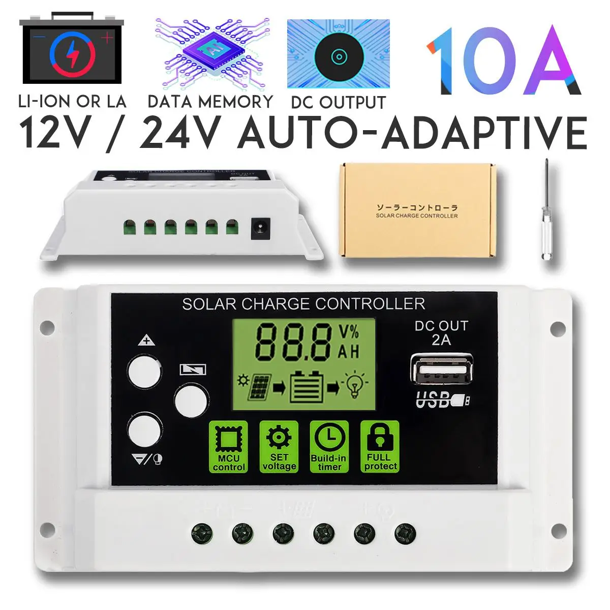 Controller 10A LEORY 20 Вт 14 в 1.5A солнечная панель ячеек пластина гибкое солнечное зарядное устройство для автомобильного аккумулятора с 10A 20A 30A контроллер солнечного заряда - Цвет: Controller 10A