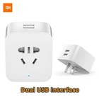 Умная розетка Mijia Xiaomi, розетка с Wi-Fi управлением, двумя USB-портами и адаптером стандарта АвстралииСШАЕСВеликобритании