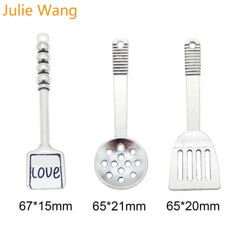 Julie Wang 3 шт. смешанный шпатель шармы кухонный инструмент из сплава античное