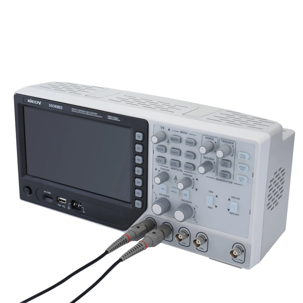 Hantek DSO5102P портативный цифровой осциллограф 2CH 100MHz 1GSa частота дискретизации 40k длина записи Настольный скопметр 7 дюймов RU Store