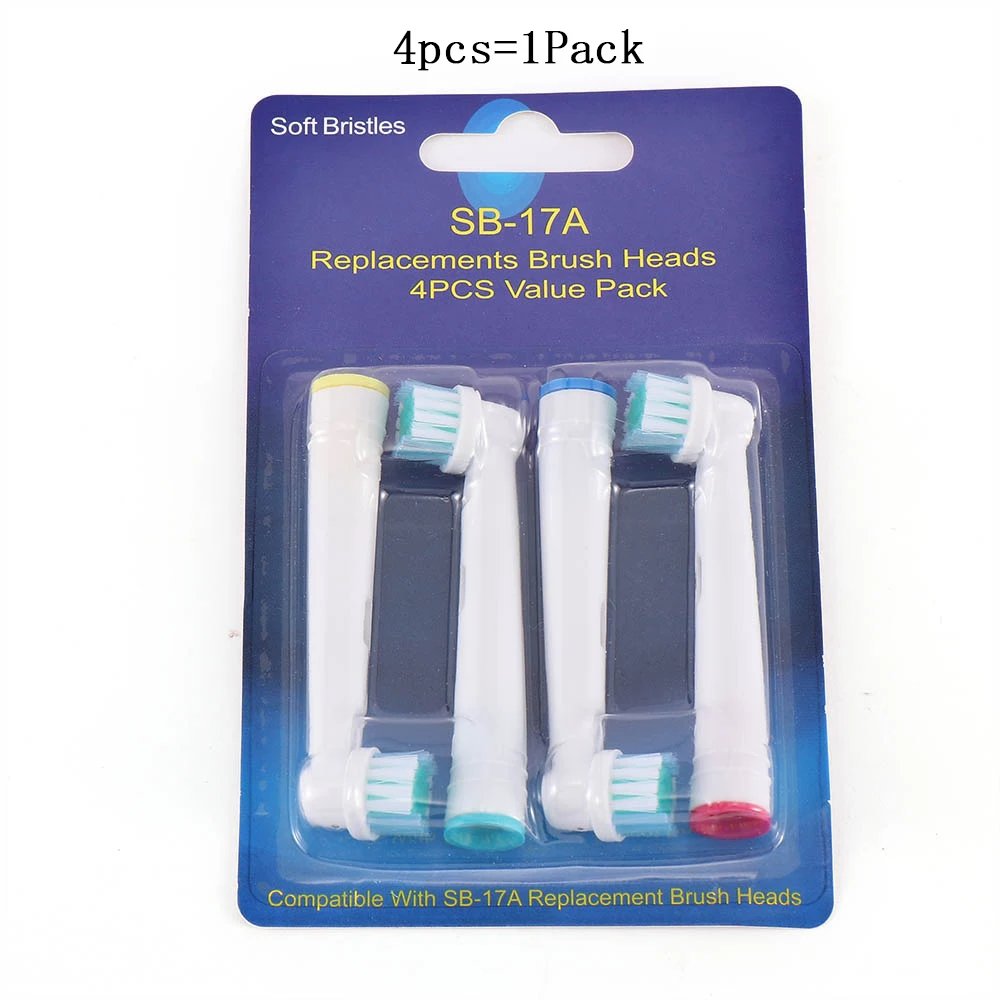 Новые 4 шт. заряжается Зубная щётка головки Замена для Oral B насадки зубные щетки с