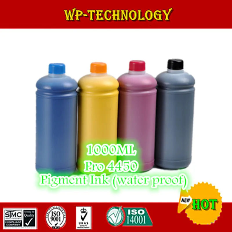 

1L*4 pcs Pigment ink suit for Epson Pro 4450 , water proof ink for T6138 T6132-T6134 , T6148 T6142-T6144 ,4000ml Total.