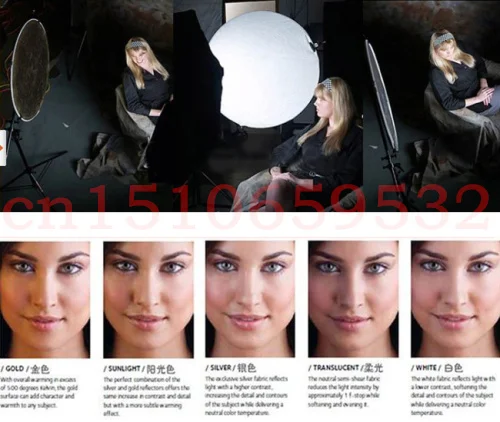 80 см фон для фотосъемки студийный отражатель золотого и серебряного цвета