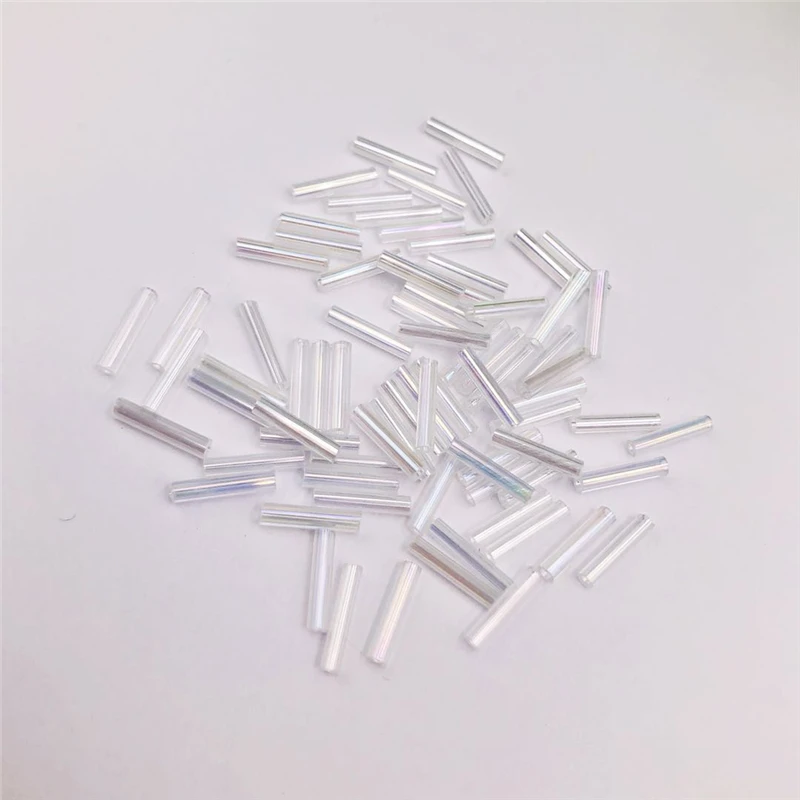 

holesale diy 2mm Seed Beads Cylindrical Glass Tube Bugle Crystal Glass beads
