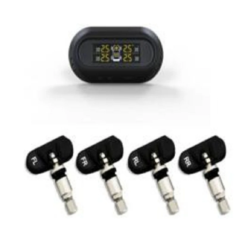 Солнечная энергия USB TPMS автомобильная система контроля давления в шинах с 4