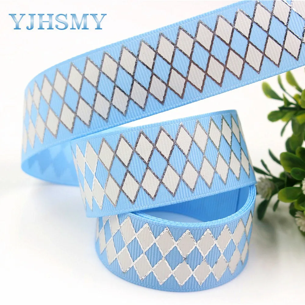 YJHSMY D 17817 766 10 ярдов 25 мм геометрические ленты термопечать grosgrain Свадебные