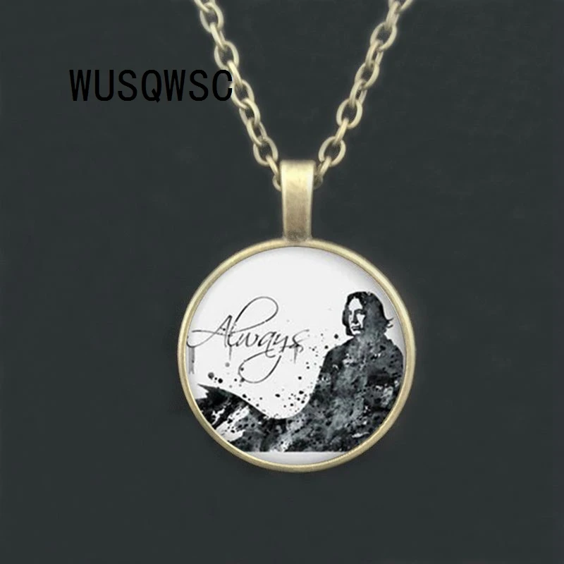 WUSQWSC ожерелье с подвеской Always Hallows of Death Snape ювелирные изделия из стекла кабошон 27