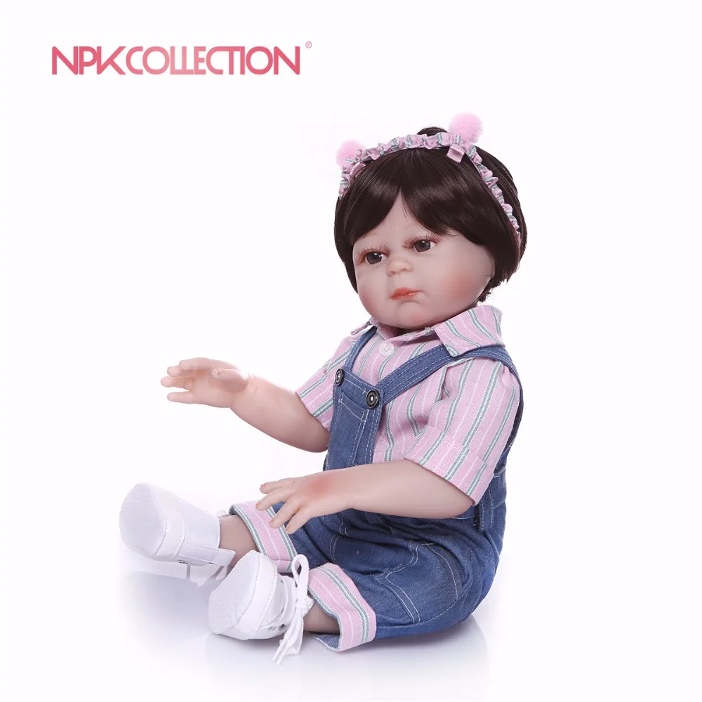 Реалистичная кукла реборн NPKCOLLECTION Мягкая силиконовая подарок для девочек 46 см