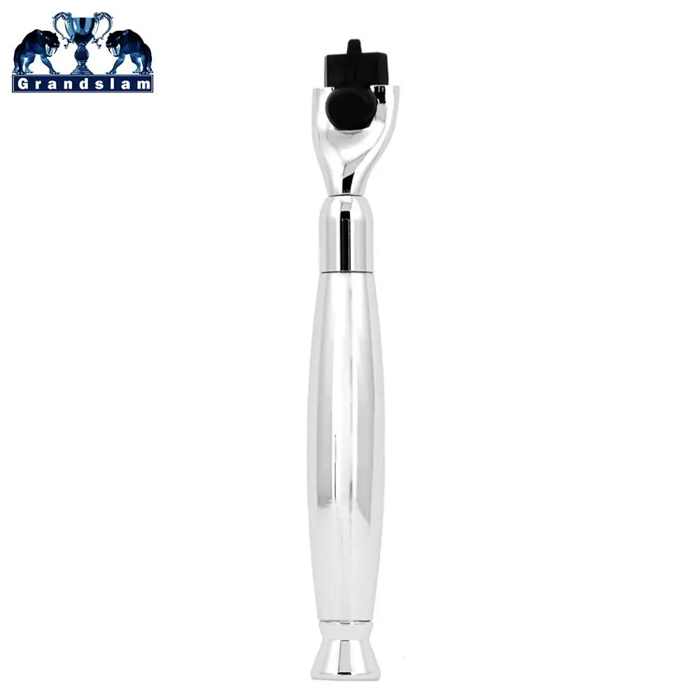 No.9 Alloy Handle Grandslam Мужская Ручная бритва Mach 3 Безопасная бритва Ручка для бритья бороды влажный бритвенный нож держатель - Цвет: No.9 Alloy Handle