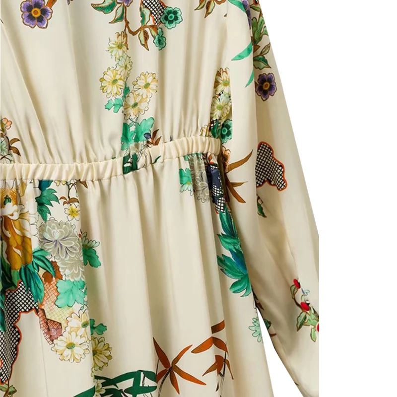 Осень Винтаж блузка Цветочный принт открыть свободные пояса КНОПКА рукав кимоно